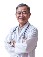 Fototapeta premium Transparent photo of a charming doctor