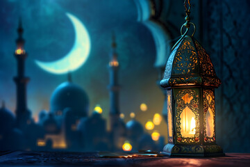 Obraz premium ramadan Kareem, Ramadan crescent moon, Eid Mubarak Islamic festival social media banner and Eid Mubarak Post Template, islam
