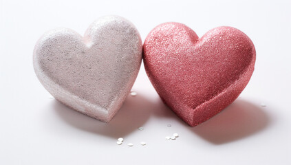 Fototapeta premium Glittery Hearts 