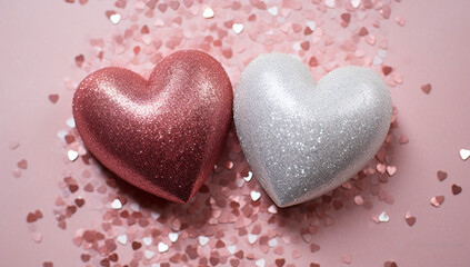 Obraz premium Glittery Hearts 