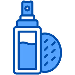 face cleanser blue color icon, for woman and beauty theme