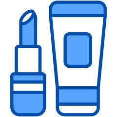 beauty blue color icon, for woman and beauty theme