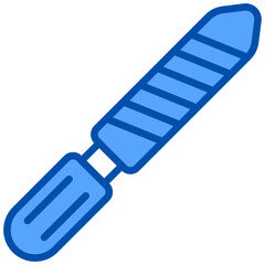 nail file blue color icon, for woman and beauty theme