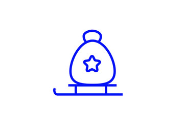 winter gift  illustration. isolated on white Vector illustration in flat style design.	