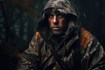 Fototapeta premium Portrait of a hunter