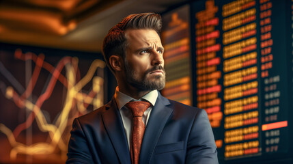 Fototapeta premium Investment Entrepreneur and analysis graph stock market trading,stock chart concept