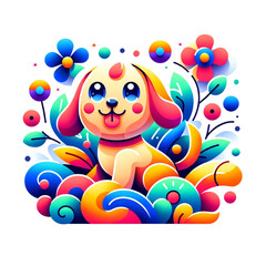 teddy bear with flowers