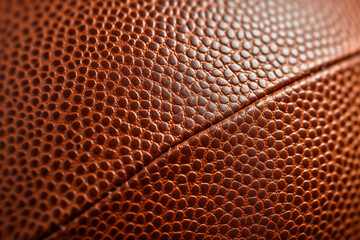 close up of a football leather texture, background