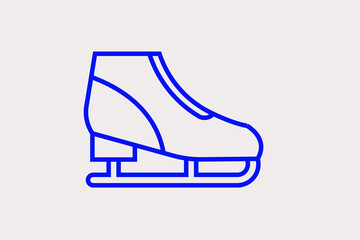 skating shoes illustration. Vector illustration in flat style design.	
