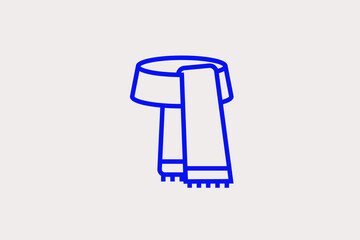  scarf  illustration. Vector illustration in flat style design.	