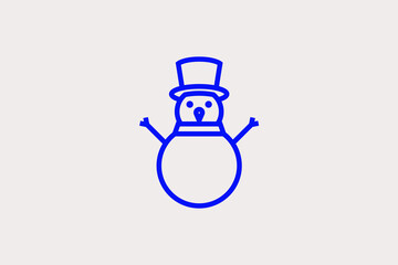 snowman illustration. Vector illustration in flat style design.	