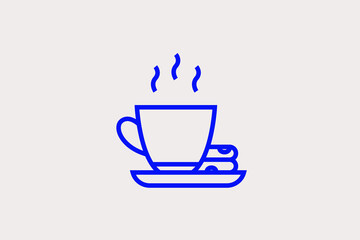 hot drink illustration. Vector illustration in flat style design.	