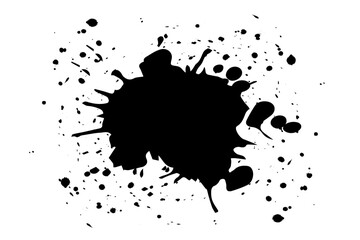 Fototapeta premium Hand drawn grunge spots. Ink spots. Vector illustration