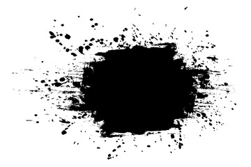 Hand drawn grunge spots. Ink spots. Vector illustration