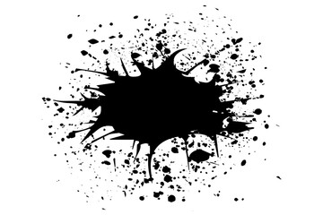 Hand drawn grunge spots. Ink spots. Vector illustration