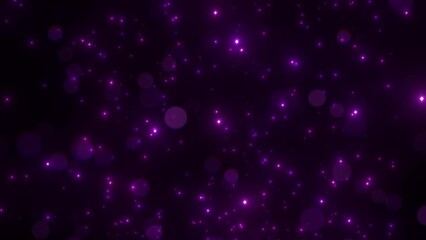 abstract purple light and bokeh on dark background , shiny and shimmering 4k animation design element	