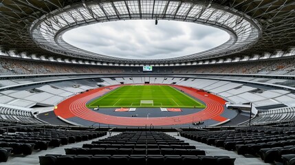 Strength in Curves: Olympic Stadium's Architectural Symphony