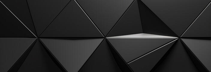 black abstract geometric background with polygons - obrazy, fototapety, plakaty