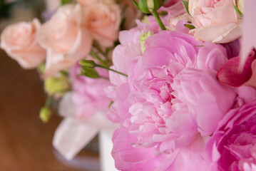 wedding decoration and decor. arrangement of flower bouquets at an event