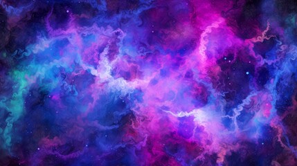 Fototapeta na wymiar Blue Azure Pink Purple Magenta Nebula Space Abstract Wallpaper, Atmospheric Ambience