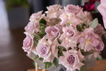 Bouquet of flowers for March 8. Bouquet of roses for Valentine's Day