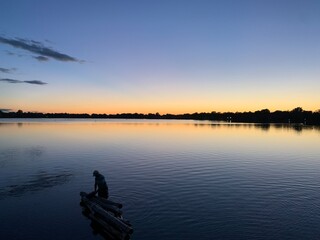 sunset on the lake