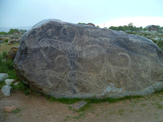 Stone Carvings at Cholpon-Ata
