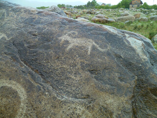 Stone Carvings at Cholpon-Ata