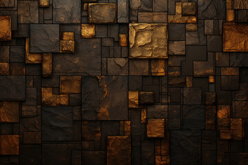 Mosaic brick texture background, Generative AI