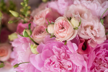 Bouquet of flowers for March 8. Bouquet of roses for Valentine's Day