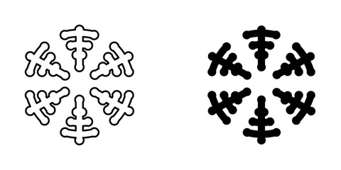 Naklejka premium Illustration Vector Graphic of Snow icon design