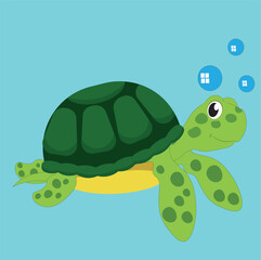 Cute cartoon turtle