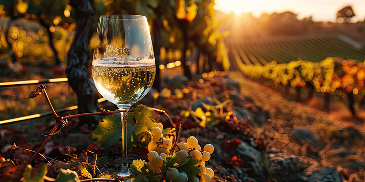 White SangrÃ­a Culinary Refinement, A Visual Symphony of Fruity Bliss, Refreshing Spanish Charm in Every Sip - Sunlit Spanish Vineyard Ambiance - Warm Tones & Close-up SangrÃ­a Details 
