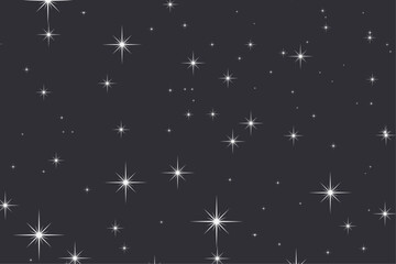 Seamless star night background. Vector illustration