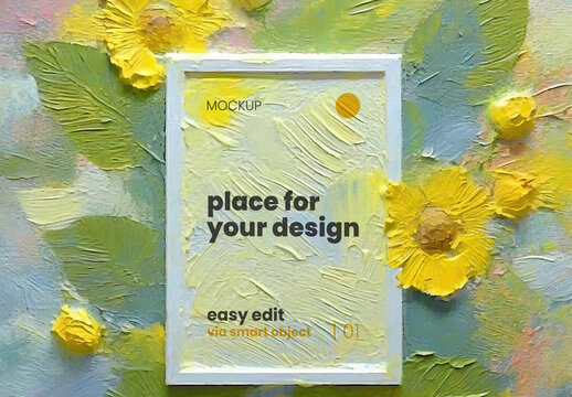 Paint Art Drawing Poster Mockup 04