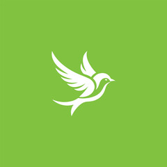 Flying Bird Logo Design Sign of Peace Logo Vector