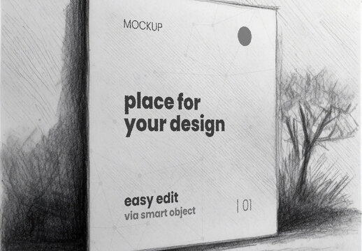 Paint Art Drawing Poster Mockup 26