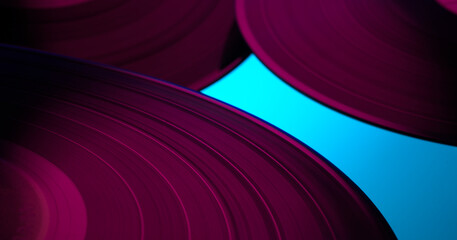 vinyl records closeup for music background