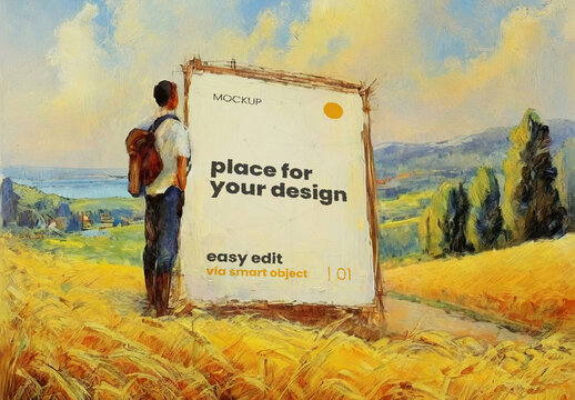 Paint Art Drawing Poster Mockup 40