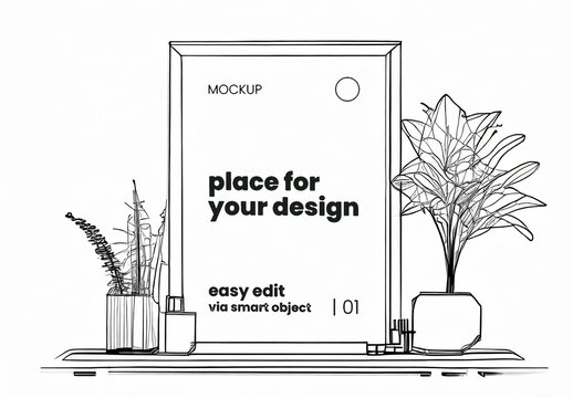 Paint Art Drawing Poster Mockup 56