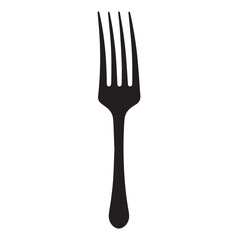 Fork in cartoon, doodle style. Isolated 2d vector illustration in logo, icon, sketch style, Eps 10, black and white. AI Generative