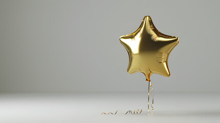 A delicate origami creation in the shape of a golden star, floating gracefully in the air as a symbol of artistic expression and intricate design