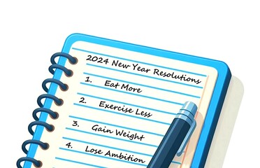 a short list of 2024  very very bad new years resolutions - 703587824