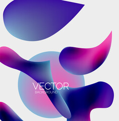 Vector abstract glowing shapes background