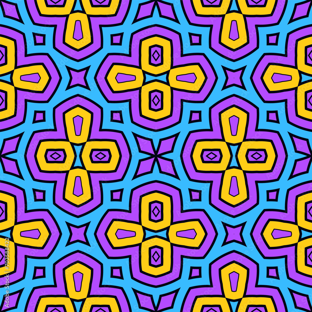 Poster seamless multicolor pattern with an original decorative composition. version no. 9. acid color palet