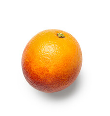 Whole tasty blood orange fruit on white background