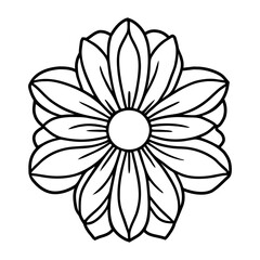 Hand drawn simple flower illustration