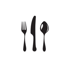 Spoon fork knife set in cartoon, doodle style. Isolated 2d vector illustration in logo, icon, sketch style, Eps 10. AI Generative