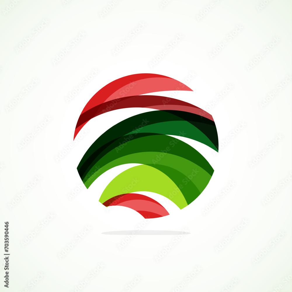 Aufkleber Abstract circle logo - minimalist emblem, timeless and universal shape of circle. Unique logo represent range of brands and concepts, encapsulating simplicity and creativity in single, iconic image