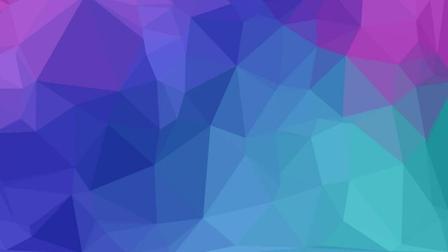 abstract geometric background low poly animation video triangles colorful blue purple cyan